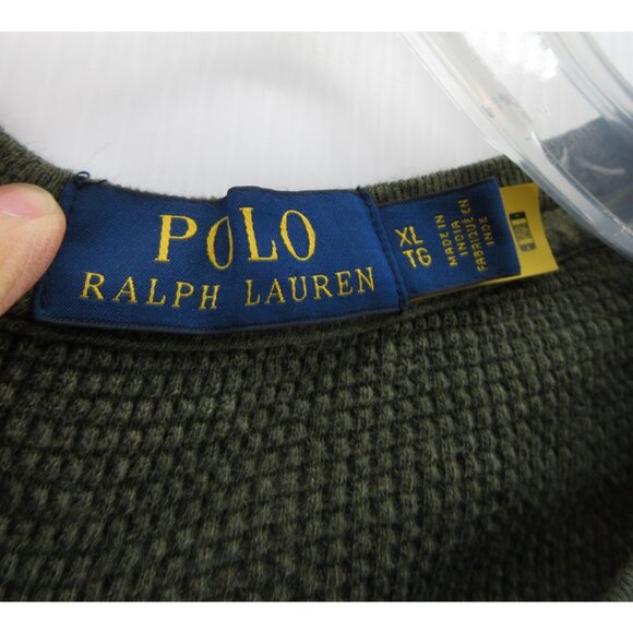 Ralph Lauren Polo Shirt XL Pullover T Tee Thermal Waffle Pony Logo - Picture 9 of 11